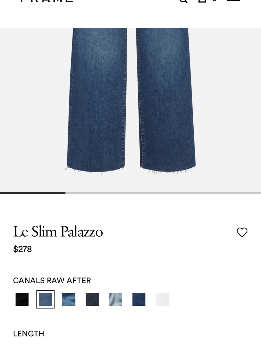 Frame Denim Wide-Leg Palazzo Jeans in Medium Blue